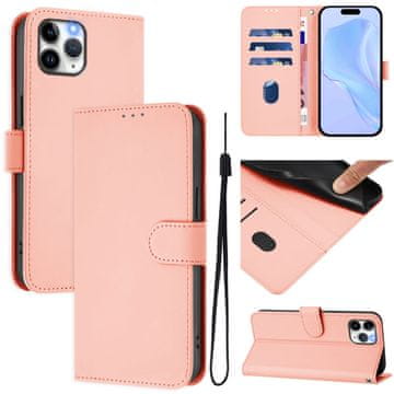 FreakinGood preklopni ovitek iz umetnega usnja z vrvico za iPhone 11 Pro (Roza)