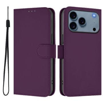 FreakinGood Preklopni ovitek iz umetnega usnja za iPhone 17 Pro z vrvico (Violet)