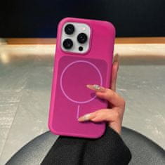 FreakinGood Silikonski ovitek za iPhone 16 Pro z magnetnim obročem (rožnato rdeča)