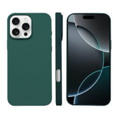 FreakinGood Silikonski ovitek za iPhone 16 Pro Max z magnetnim obročem (temno zelena)
