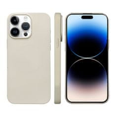 FreakinGood Silikonski ovitek za iPhone 14 Pro z magnetnim obročem (bela)