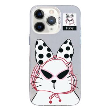 FreakinGood hibridni PC in TPU srebrni ovitek za iPhone 11 Pro z vzorcem (White Lucky Cat)