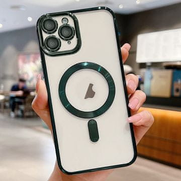 FreakinGood Zaščitni ovitek za iPhone 11 Pro Max z magnetnim obročem (temno zelena)