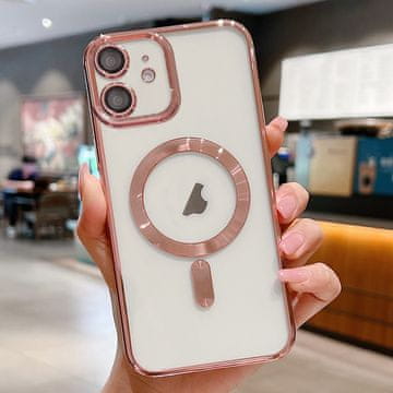 FreakinGood Zaščitni ovitek za iPhone 12 z magnetnim obročem (roza)