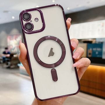 FreakinGood Zaščitni ovitek za iPhone 16 z magnetnim obročem (temna vijolična)