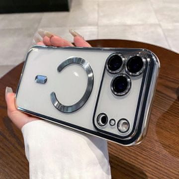 FreakinGood Zaščitni ovitek za iPhone 17 Pro Max z magnetnim obročem (Srebro)