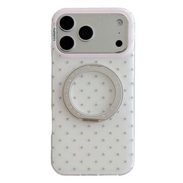 FreakinGood Zaščitni ovitek za iPhone 17 Pro Max z motivom zvezde z vrtljivim stojalom (bela)