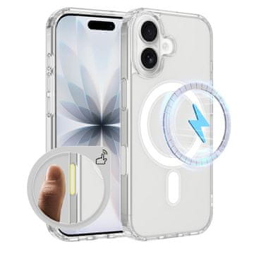 FreakinGood Hibridni PC/TPU ovitek za iPhone 18 z gumbom za upravljanje kamere z magnetnim obročem (pregleden)