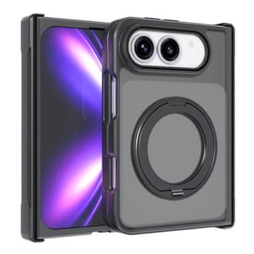FreakinGood Hibridni PC/TPU ovitek za iPhone Fold z vgrajenim stojalom (mat črna)
