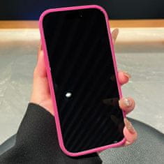 FreakinGood Silikonski ovitek za iPhone 14 z magnetnim obročem (jagodno roza)