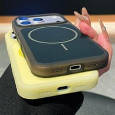 FreakinGood Silikonski ovitek za iPhone 14 z magnetnim obročem (jagodno roza)
