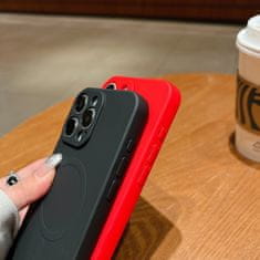 FreakinGood Silikonski ovitek za iPhone 15 Plus z magnetnim obročem (matcha zelena)