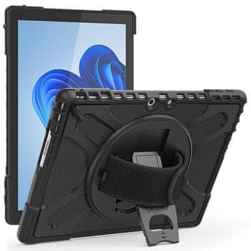 eSTUFF eSTUFF Atlanta Defender - Zaščitni ovitek za Microsoft Surface Pro 11/10/9 - črn, s paščkom, ES68290013-bulk