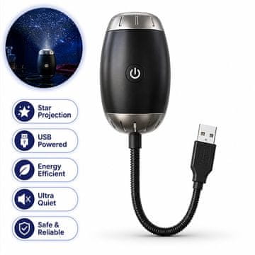 Cool Mango projektor zvezdnega neba, LED-projektor za ambient, USB napajanje - GalaxyGlow
