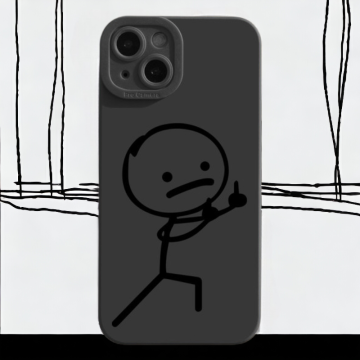 Infostyle Ovitek za iPhone 14 – humoristični dizajn Črna / Stil 1 / TPU silikon
