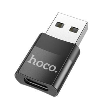 Hoco OTG adapter USB A na USB C Hoco UA17, črn