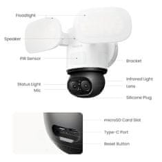 Reolink TrackFlex Floodlight F850W IP kamera, 8MP, 4K, 6x Zoom, IR 30m, AI (WCTFXPT4K01)