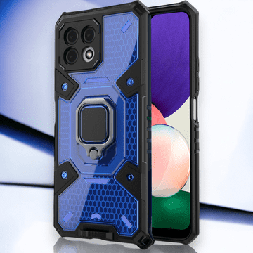Infostyle Silikonski ovitek "Honeycomb armor ring" za Samsung Galaxy A22 5G Modra / PC + TPU silikon