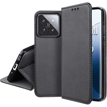 Infostyle Preklopna torbica "Smart Magnet" za Xiaomi 14 Črna