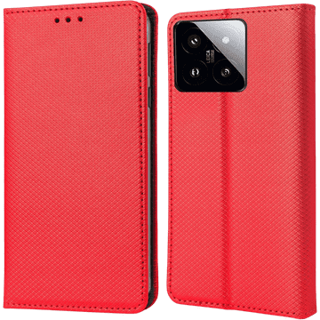 Infostyle Preklopna torbica "Smart Magnet" za Xiaomi 14 Rdeča