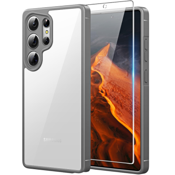 Infostyle Ovitek za telefon + 2x zaščitno steklo "TAURI" Samsung Galaxy S25 Siva