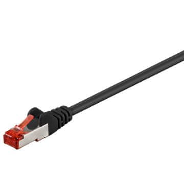 Goobay S/FTP (PiMF) CAT 6 patch 1,5m črn mrežni povezovalni kabel