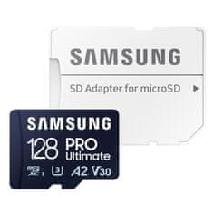 Samsung PRO Ultimate microSDXC 128GB Class 10 UHS-I U3 V30 A2 4K UHD spominska kartica MB-MY128SA