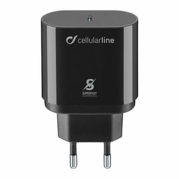 CellularLine CellularLine hišni polnilec, 25W PD, USB-C, Samsung