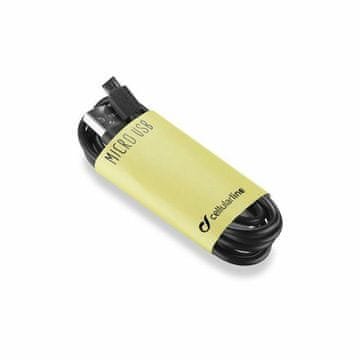 CellularLine TECH AWAY USB-Micro-USB kabel 0,9M, črn