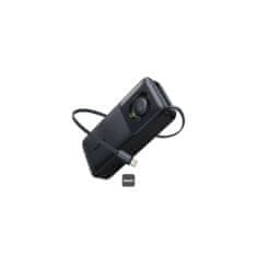 BASEUS Baseus Free2Pull - prenosna baterija 20.000 mAh 65W z vgrajenim kablomi - črna