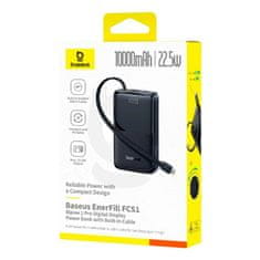 BASEUS BASEUS EnerFill FC51 Bipow2 Pro prenosna baterija 10.000 mAh - črna