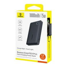 BASEUS BASEUS EnerFill FP11 prenosna baterija 10.000 mAh 15W - črna