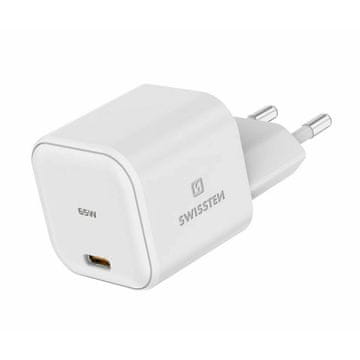 SWISSTEN Swissten GaN 1x USB-C PD 65W polnilec, bel