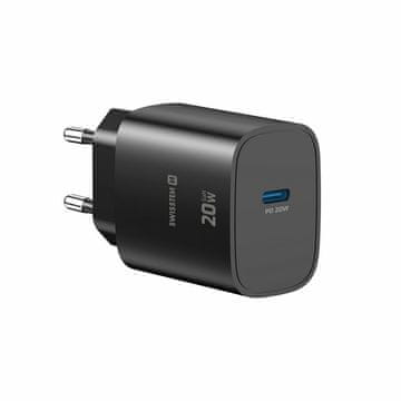 SWISSTEN Swissten Edge GaN 1x USB-C 20W polnilec, črn