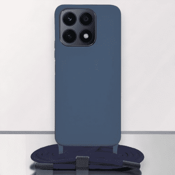 Infostyle Silikonski ovitek "Crossbody Lanyard" za Honor X8a Temno modra / TPU silikon