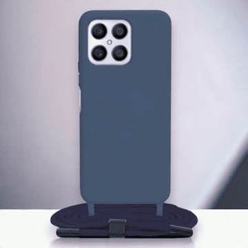 Infostyle Silikonski ovitek "Crossbody Lanyard" za Honor X8 4G Temno modra / TPU silikon