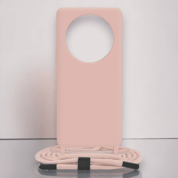 Infostyle Silikonski ovitek "Crossbody Lanyard" za Honor Magic 5 Lite Svetlo roza / TPU silikon