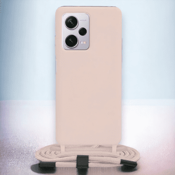 Infostyle Silikonski ovitek "Crossbody Lanyard" za Xiaomi Redmi Note 12 Pro Plus Svetlo roza / TPU silikon