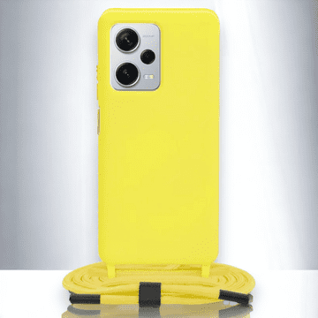Infostyle Silikonski ovitek "Crossbody Lanyard" za Xiaomi Redmi Note 12 Pro Plus Rumena / TPU silikon