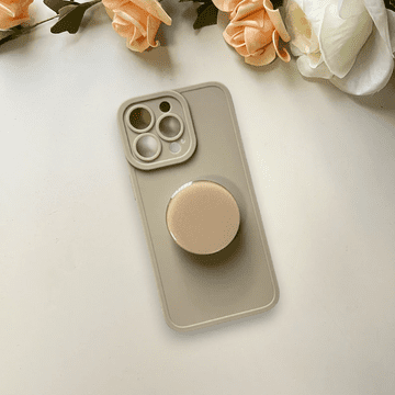 Infostyle Silikonski ovitek "Popsocket" za iPhone 13 Pro Rjava / TPU silikon