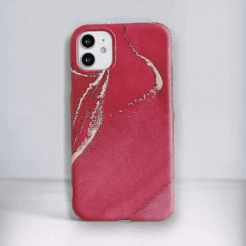Infostyle Silikonski ovitek "Marble" za iPhone 12/12 Pro Rdeča / TPU silikon