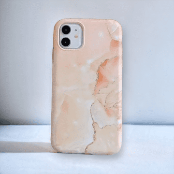 Infostyle Silikonski ovitek "Marble" za iPhone 13/14/15 Oranžna / TPU silikon