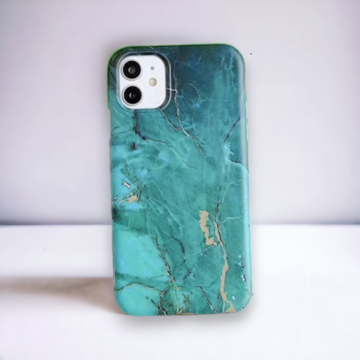 Infostyle Silikonski ovitek "Marble" za iPhone 12/12 Pro Temno zelena / TPU silikon
