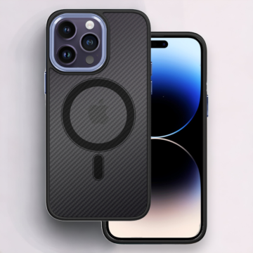Infostyle Ovitek "Magnetic Carbon - MagSafe" za iPhone 11 Pro Max/XS Max Pastelno vijolična / PC + TPU silikon