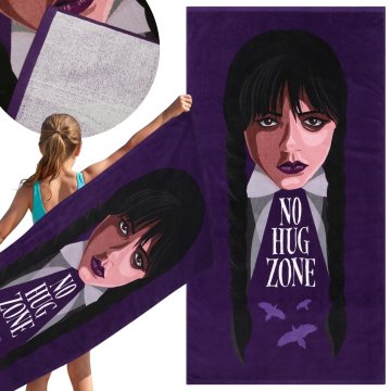 sarcia.eu Wednesday Vijolična, hitro sušeča plažna in kopalna brisača, 100% bombaž 70x140 cm OEKO-TEX