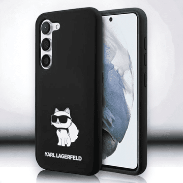 Infostyle Silikonski ovitek Karl Lagerfeld "Liquid Silicone Choupette" za Samsung Galaxy S23 (KLHCS23SSNCHBCK) Črna / TPU silikon