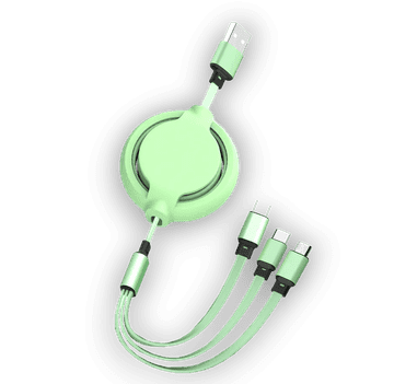 Infostyle Izvlečni polnilni kabel 3v1 Zelena