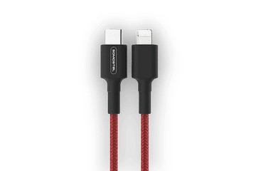 Infostyle Polnilni in podatkovni kabel združljiv z Apple napravami Rdeča