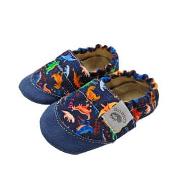 Copa cop Otroški tekstilni copati Barefoot z zaščito - Dino