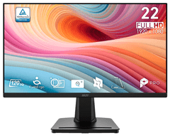 MSI Pro MP225 E12VL monitor, 21,5 (54,6 cm), FHD, 120 Hz, 1 ms (9S6-3PE0CM-025)
